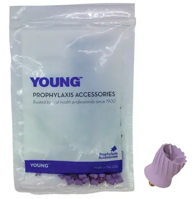 Young prophylax elite mjuk, lila, kort skruv, 144 st. 053901