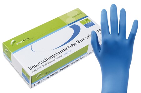 smart handskar nitril soft Blå S 100st