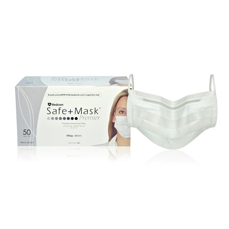 Safe+Mask Premier Earloop typ IIR EN14683 munskydd 50st vit