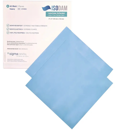 Isodam 40 st. blå, 15,2 x 15,2 cm, heavy