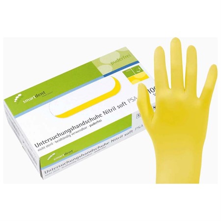 smart handskar nitril soft Gul L 100st