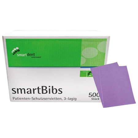 smartBibs 33 x 45 cm 3 lagers 500 st lila