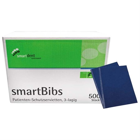 smartBibs 33 x 45 cm 3 lagers 500 st blå