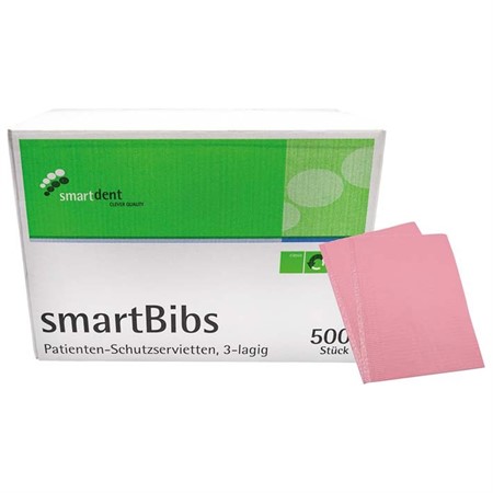smartBibs 33 x 45 cm 3 lagers 500 st rosa