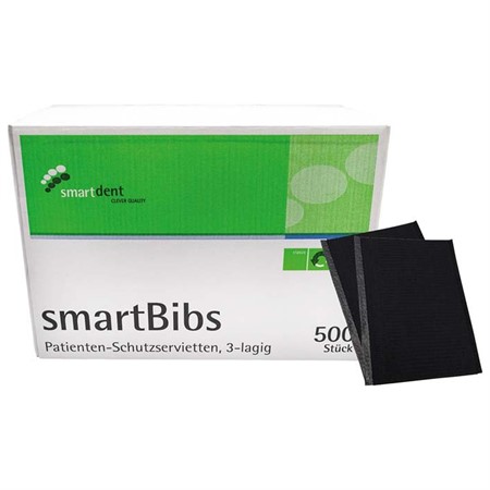 smartBibs 33 x 45 cm 3 lagers 500 st svart