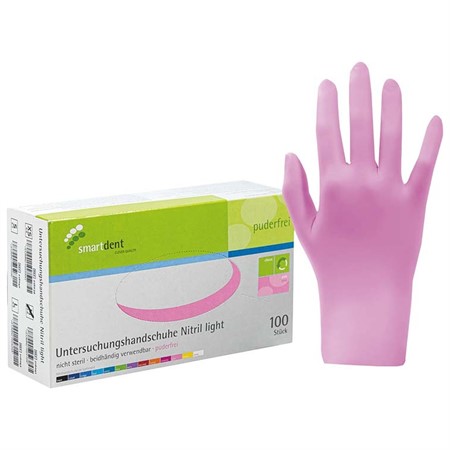 smart handskar nitril light pink S 100 st.