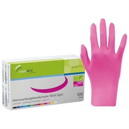 smart handskar nitril light magenta M 100 st.