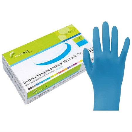 smart handskar nitril soft Ljusblå S 100st