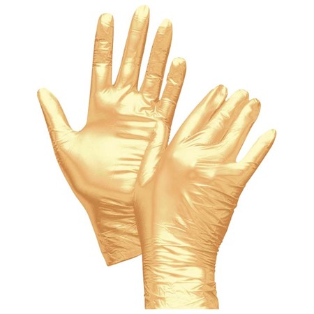 Fancy gold nitril handskar puderfri 100 st XS