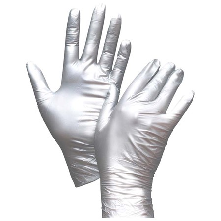 Fancy silver nitril handskar puderfri 100 st XS