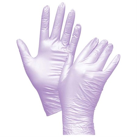 Fancy violett nitril handskar puderfri 100 st S