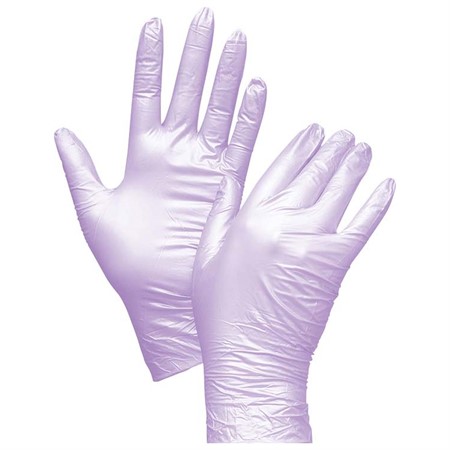 Fancy violett nitril handskar puderfri 100 st L