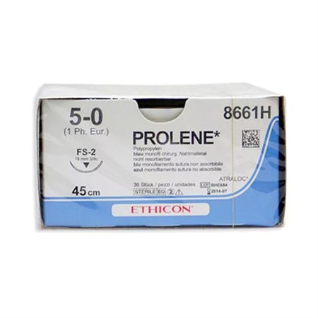 Prolene blå 45 cm, FS2, USP 5-0, 1,0 8661H 36 st.