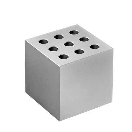 Smile Line Solid aluminum cube-station, nature anodized