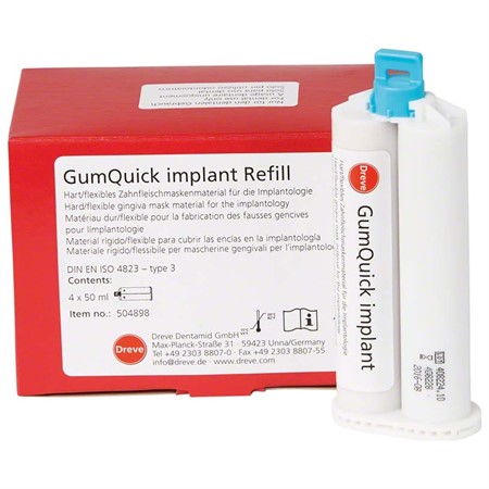 GumQuick implant refill 4 x 50 ml +12 mixing tips