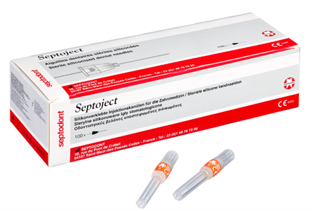 Septoject orange 27G, 0.4 x 25 mm, kort 100 st.