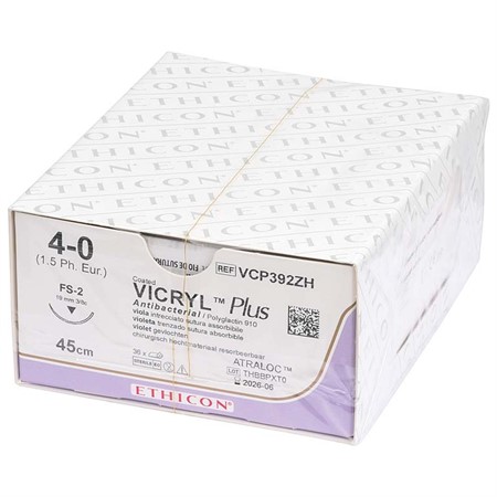 Vicryl Plus violett, 45 cm, FS2, USP 4-0, Stärke 1 VCP392ZH 36 st.