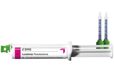Luxatemp fluorescence 15 g spruta A3, 10 smartmix tips