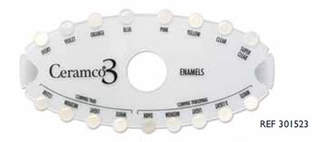 Ceramco 3 Shade Guide: Enamels (Natural + Opal), 1 pc