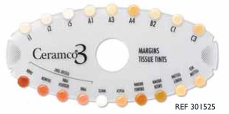 Ceramco 3 Shade Guide: Margins/Tissue Tints, 1 pc