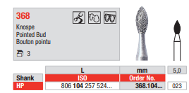 Edenta Diamond HP, 3 st (ED368.104.023-3)