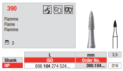 Edenta Diamond HP, 3 st (ED390.104.016-3)