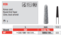 Edenta Diamond HP, 3 st (ED5856.104.023-3)