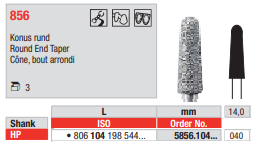 Edenta Diamond HP, 3 st (ED5856.104.040-3)