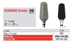 Edenta Diamond HP, 3 st (ED5896.104.080-3)