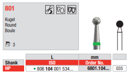 Edenta Diamond HP, 3 st (ED6801.104.035-3)