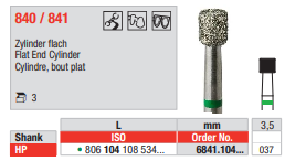 Edenta Diamond HP, 3 st (ED6841.104.037-3)