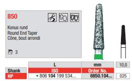 Edenta Diamond HP, 3 st (ED6850.104.025-3)