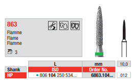 Edenta Diamond HP, 3 st (ED6863.104.012-3)