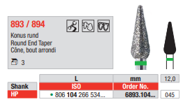 Edenta Diamond HP, 3 st (ED6893.104.045-3)