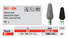 Edenta Diamond HP, 3 st (ED6894.104.060-3)