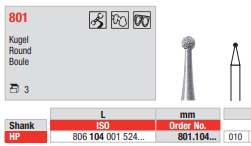 Edenta Diamond HP, 3 st (ED801.104.010-3)