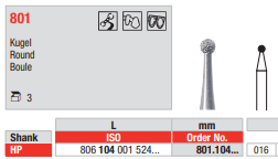 Edenta Diamond HP, 3 st (ED801.104.016-3)