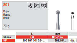 Edenta Diamond HP, 3 st (ED801.104.018-3)
