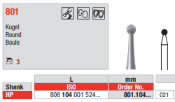 Edenta Diamond HP, 3 st (ED801.104.021-3)