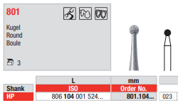 Edenta Diamond HP, 3 st (ED801.104.023-3)