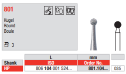 Edenta Diamond HP, 3 st (ED801.104.035-3)