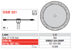 Edenta Diamond Disc with sintered rim, 1 st (EDDSB321.524.300HP-1)