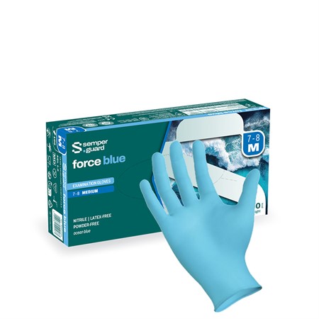 Semperguard Nitril Force blue pf small, 100st handskar