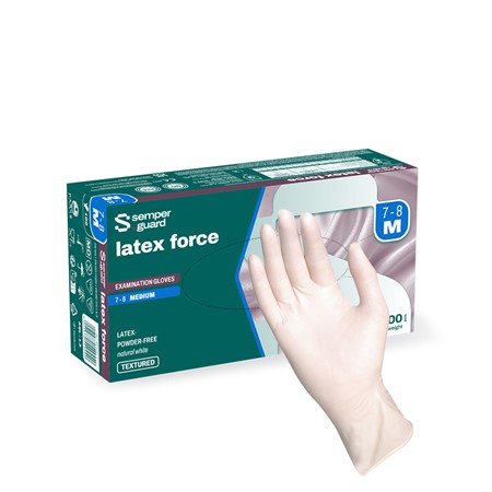 Semperguard Latex Force pf small, 100st handskar