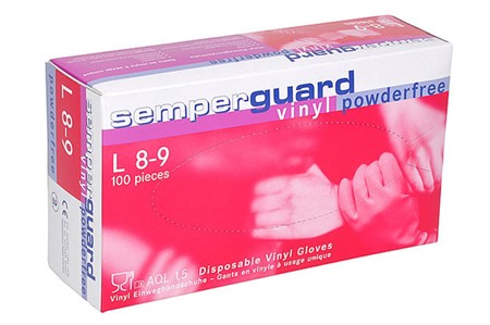 SemperGuard Vinyl puder large, 100st handskar